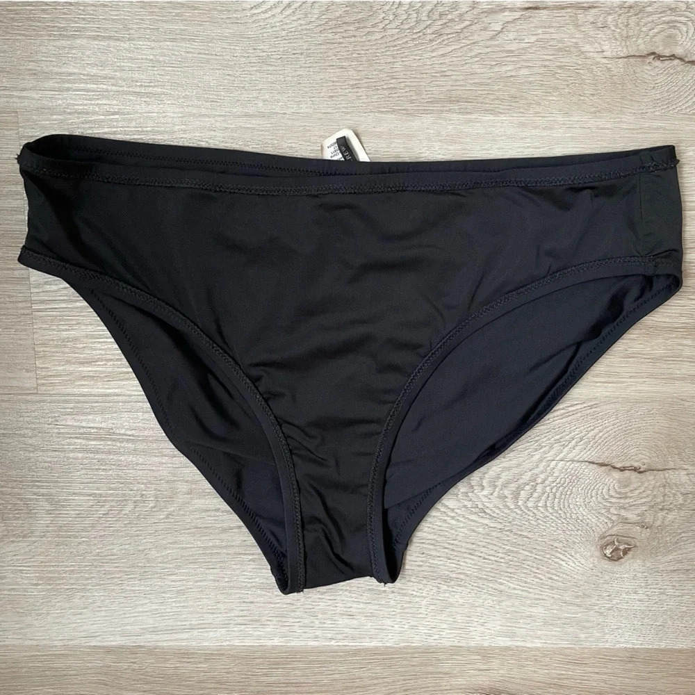 J. Crew Bikini Brief, Black, Full Coverage, Women’s Size Medium - Picture 6 of 10
